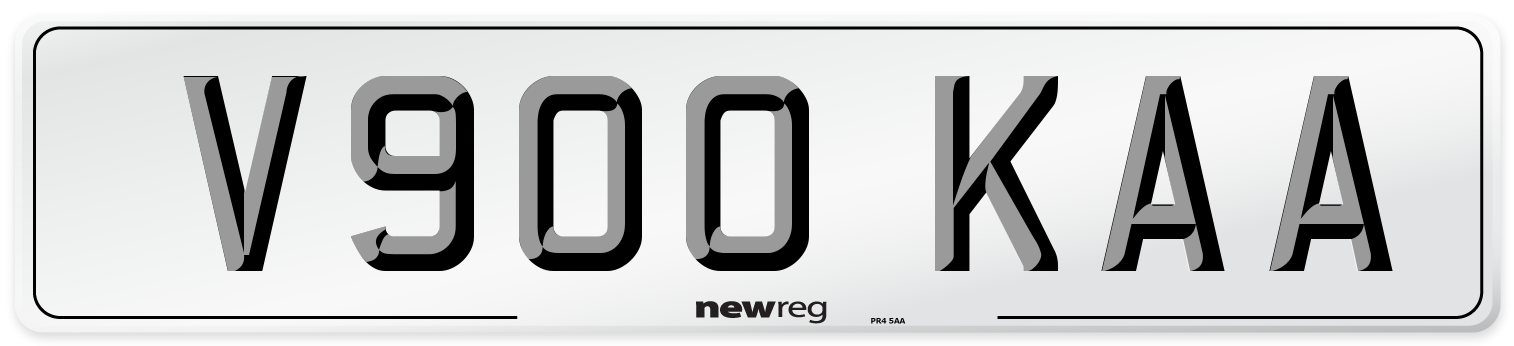 V900 KAA Number Plate from New Reg